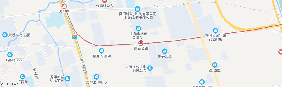 上海康新公路站_公交站地图_上海公交_妙搜公交查询2024