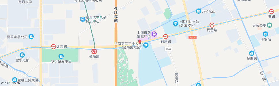 上海金海路金丰路(上海第二工业大学)_公交站地图_上海公交_妙搜公交查询2024