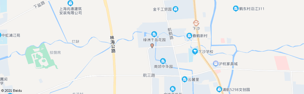 上海下沙西街航梅路(绿洲千岛)_公交站地图_上海公交_妙搜公交查询2025