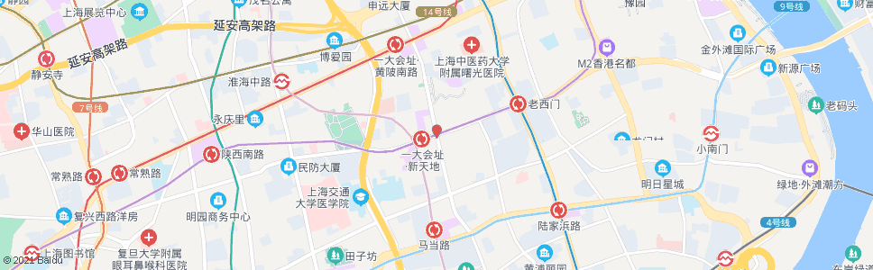 上海黄陂南路复兴中路_公交站地图_上海公交_妙搜公交查询2024