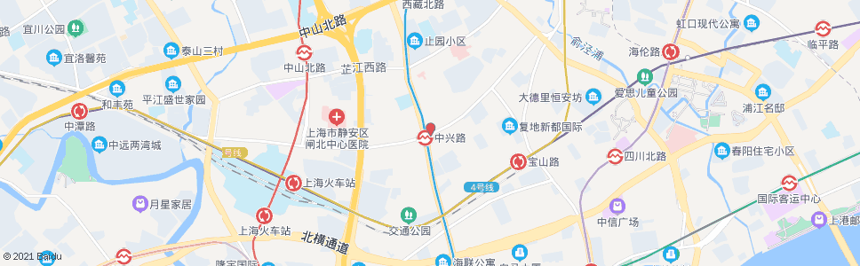 上海中兴路西藏北路_公交站地图_上海公交_妙搜公交查询2024