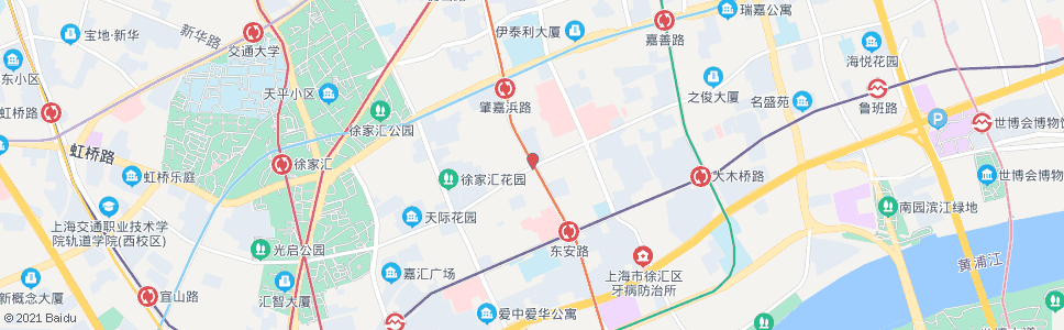 上海东安路斜土路(临时站)_公交站地图_上海公交_妙搜公交查询2024