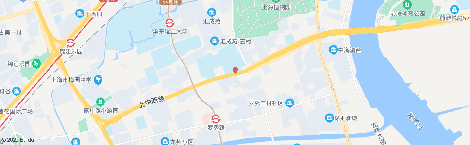 上海上海中学(上中西路龙临路)_公交站地图_上海公交_妙搜公交查询2025