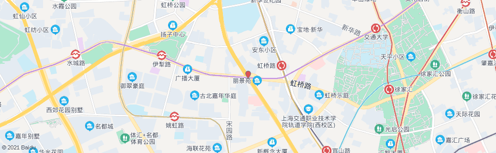 上海中山西路虹桥路_公交站地图_上海公交_妙搜公交查询2024