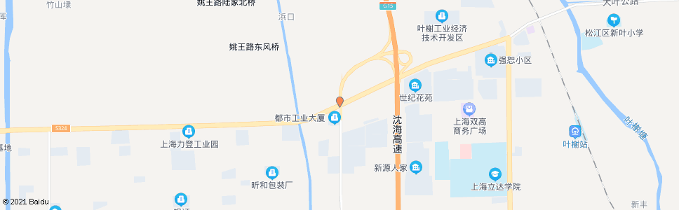 上海叶新公路叶旺路_公交站地图_上海公交_妙搜公交查询2025