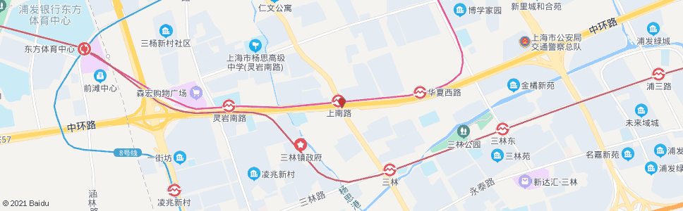 上海华夏西路上南路_公交站地图_上海公交_妙搜公交查询2024