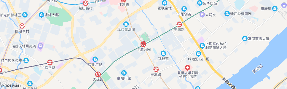 上海江浦路长阳路_公交站地图_上海公交_妙搜公交查询2024