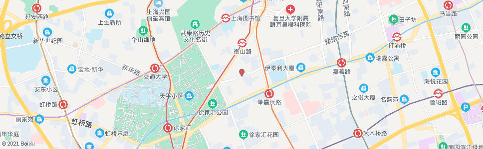 上海高安路建国西路_公交站地图_上海公交_妙搜公交查询2025