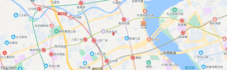 上海福建中路南京东路_公交站地图_上海公交_妙搜公交查询2024