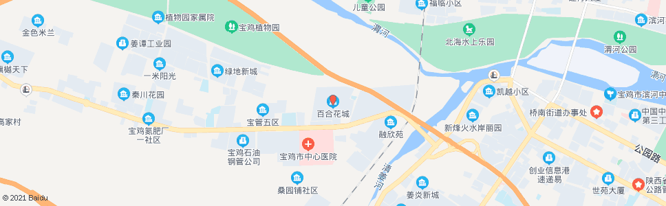 宝鸡百合花城小区市中心医院_公交站地图_宝鸡公交_妙搜公交查询2024