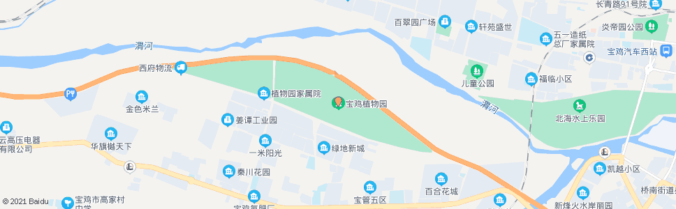 宝鸡植物园_公交站地图_宝鸡公交_妙搜公交查询2025