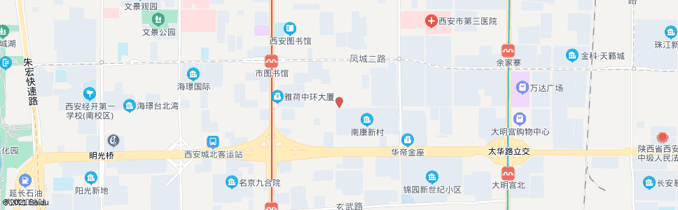 西安开元路凤城一路口_公交站地图_西安公交_妙搜公交查询2024