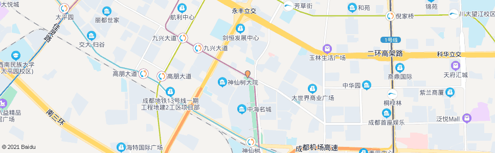 成都紫荆西路西_公交站地图_成都公交_妙搜公交查询2024