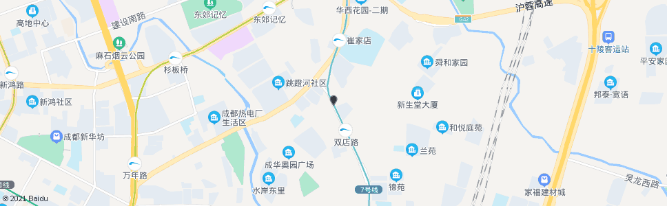 成都双店路北_公交站地图_成都公交_妙搜公交查询2024