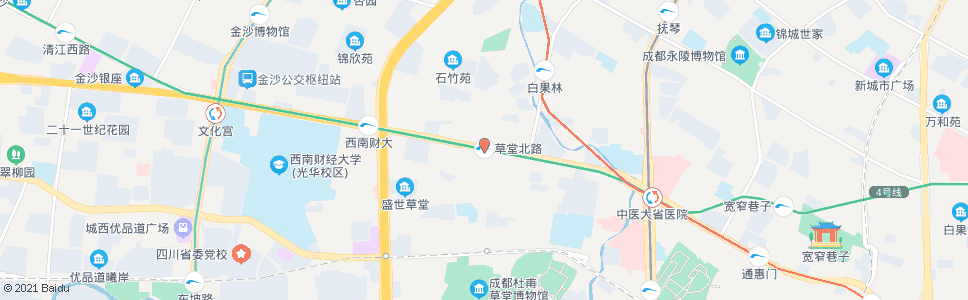 成都地铁草堂北路站_公交站地图_成都公交_妙搜公交查询2024