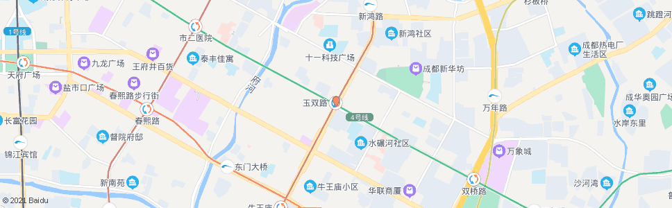 成都玉双路站_公交站地图_成都公交_妙搜公交查询2024