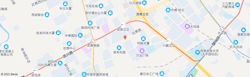 成都兆景路聚贤街口_公交站地图_成都公交_妙搜公交查询2024