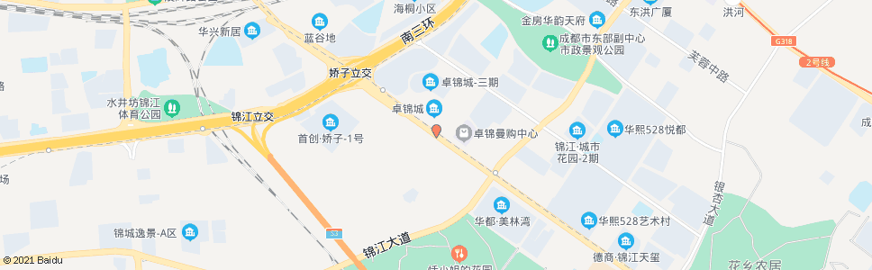 成都三环路娇子立交桥西内侧_公交站地图_成都公交_妙搜公交查询2024