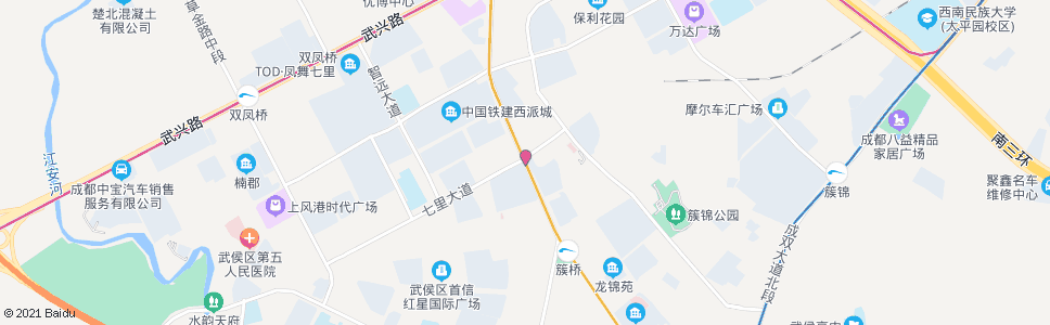 成都武侯大道七里大道路口_公交站地图_成都公交_妙搜公交查询2024