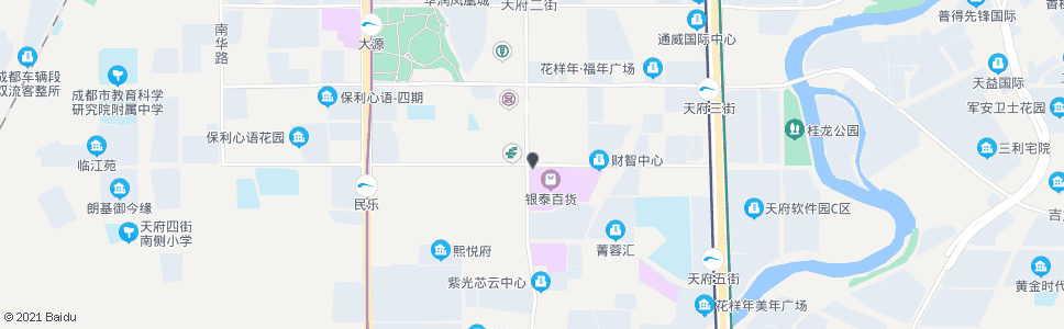 成都益州大道天府四街口_公交站地图_成都公交_妙搜公交查询2024