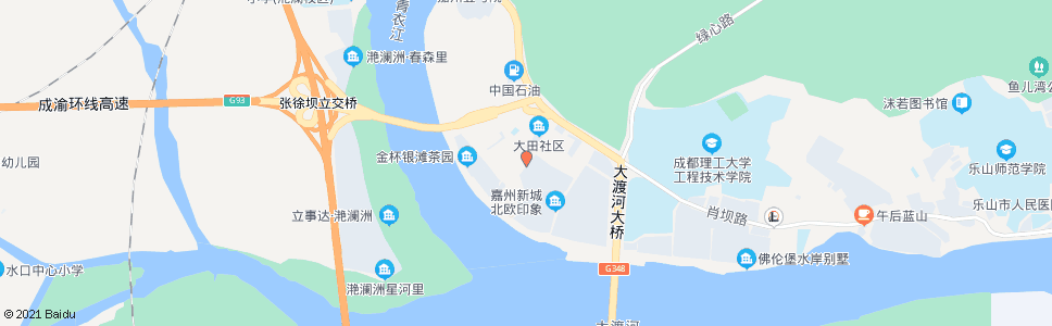 乐山大田小区_公交站地图_乐山公交_妙搜公交查询2024