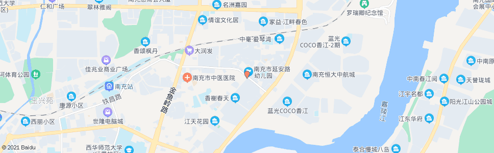 南充正阳路口(延安路)_公交站地图_南充公交_妙搜公交查询2024