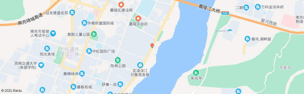 南充滨江南路二段_公交站地图_南充公交_妙搜公交查询2024