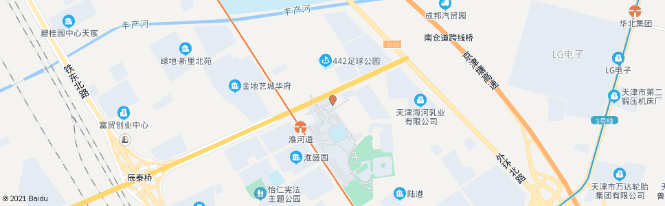 天津汀江路西淮河道口_公交站地图_天津公交_妙搜公交查询2024