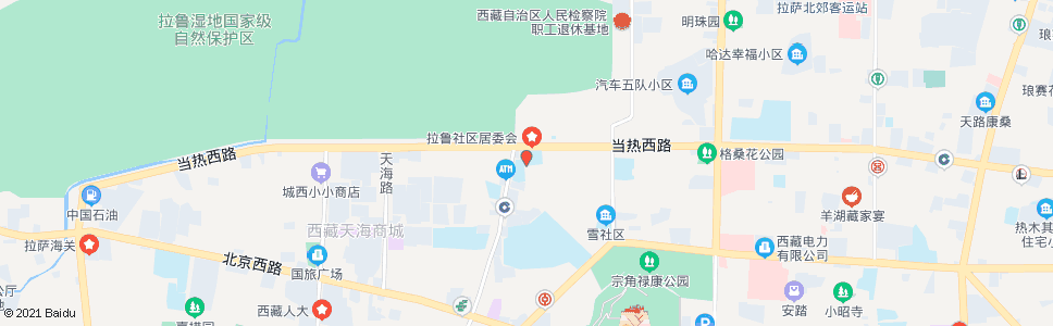 拉萨拉鲁小学站_公交站地图_拉萨公交_妙搜公交查询2024