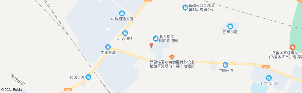 乌鲁木齐钢材物流园_公交站地图_乌鲁木齐公交_妙搜公交查询2024