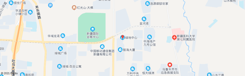 乌鲁木齐绿地中心_公交站地图_乌鲁木齐公交_妙搜公交查询2024