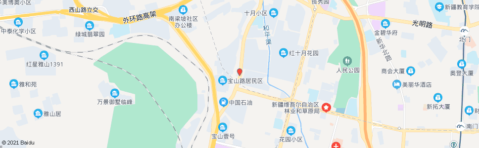 乌鲁木齐宝山饭店_公交站地图_乌鲁木齐公交_妙搜公交查询2024