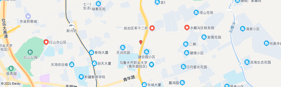 乌鲁木齐建工医院_公交站地图_乌鲁木齐公交_妙搜公交查询2024