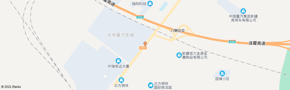 乌鲁木齐天恒基汽配城_公交站地图_乌鲁木齐公交_妙搜公交查询2024