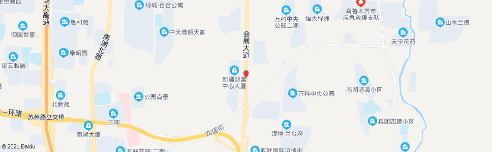 乌鲁木齐会展纬八路_公交站地图_乌鲁木齐公交_妙搜公交查询2025