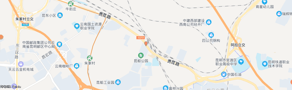 昆明昆船大道路口(贵昆路)_公交站地图_昆明公交_妙搜公交查询2024