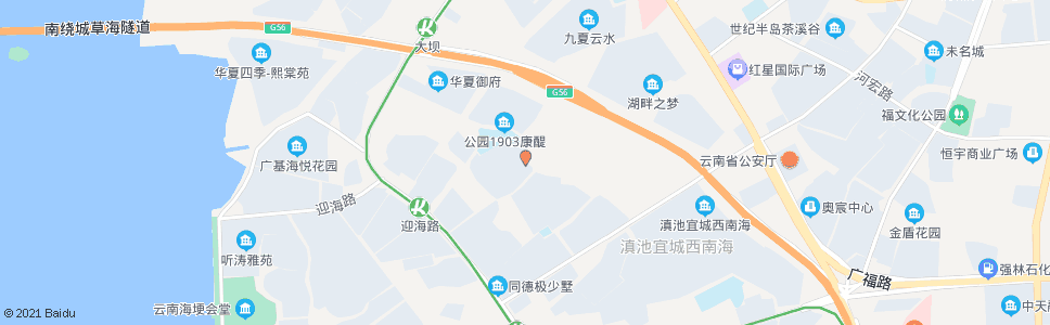 昆明前卫西路(公园1903商业广场)_公交站地图_昆明公交_妙搜公交查询2024