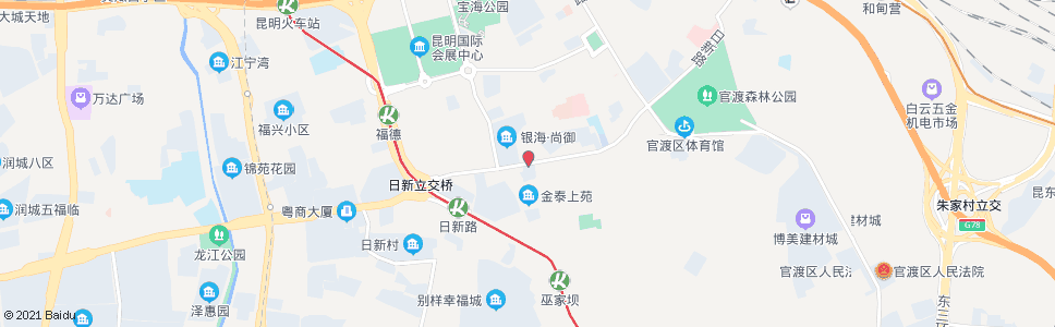 昆明关南路口(日新中路)_公交站地图_昆明公交_妙搜公交查询2025