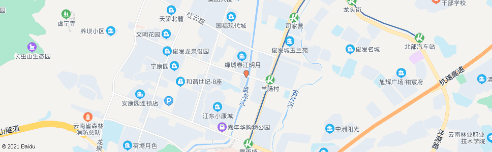 昆明盘江西路口红园路_公交站地图_昆明公交_妙搜公交查询2024