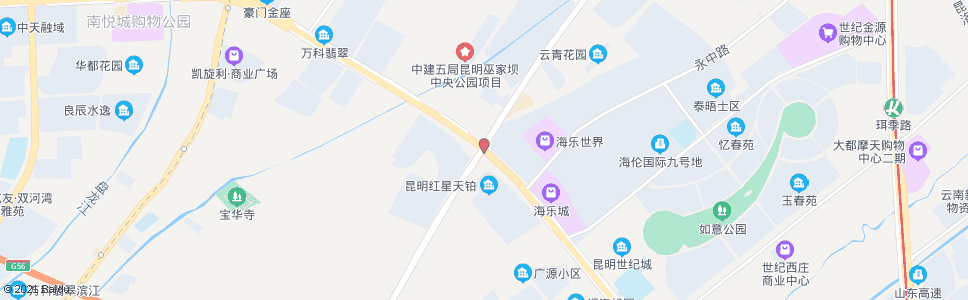 昆明广福路口昌宏西路_公交站地图_昆明公交_妙搜公交查询2025