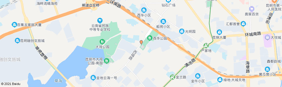 昆明西华园(西园南路)_公交站地图_昆明公交_妙搜公交查询2025