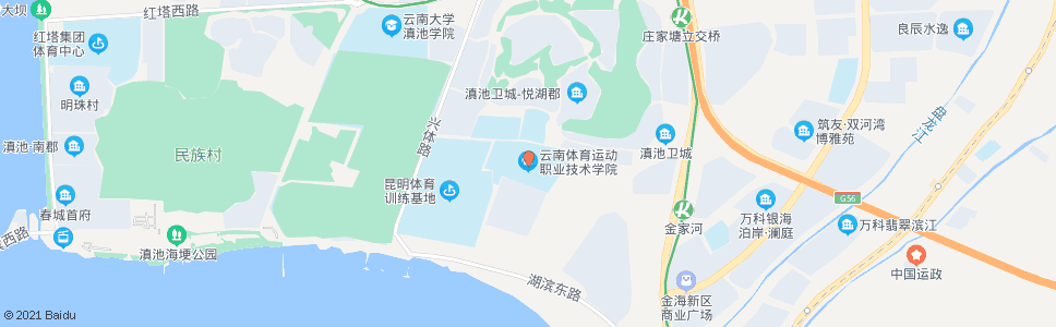 昆明云南体育学院_公交站地图_昆明公交_妙搜公交查询2024