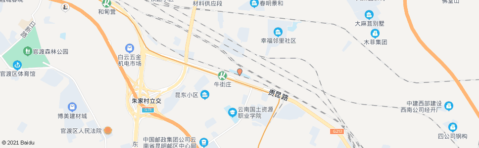 昆明牛街庄村_公交站地图_昆明公交_妙搜公交查询2024