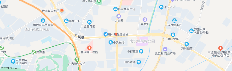 昆明前兴路口(广福路)_公交站地图_昆明公交_妙搜公交查询2024