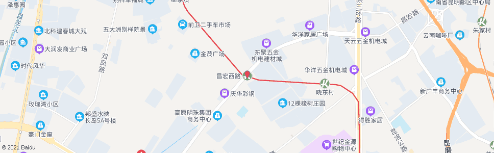 昆明昌宏西路(轨道交通1号线昌宏西路站)_公交站地图_昆明公交_妙搜公交查询2024