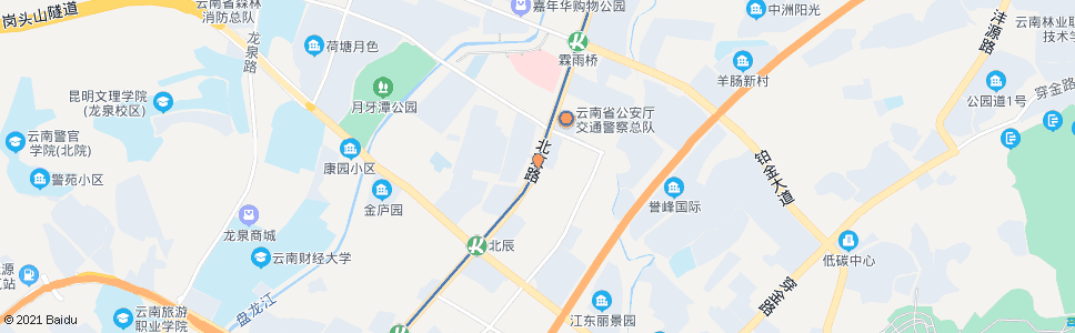 昆明江东花园北路口北京路_公交站地图_昆明公交_妙搜公交查询2024