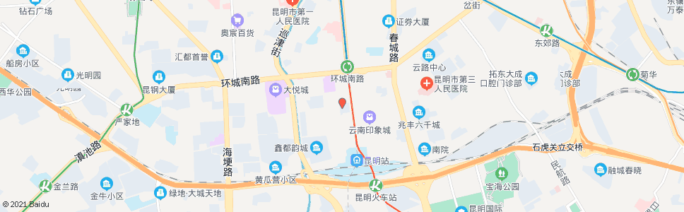 昆明锦江大酒店_公交站地图_昆明公交_妙搜公交查询2024