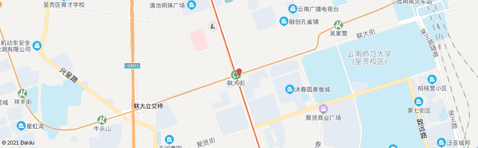 昆明联大街地铁站_公交站地图_昆明公交_妙搜公交查询2025