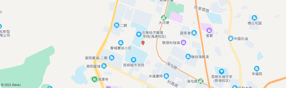 昆明海源村_公交站地图_昆明公交_妙搜公交查询2025