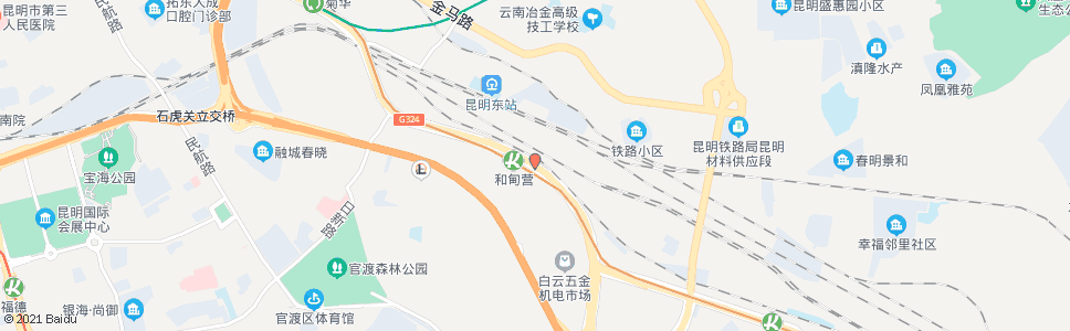 昆明朱家村(彩云北路)_公交站地图_昆明公交_妙搜公交查询2025